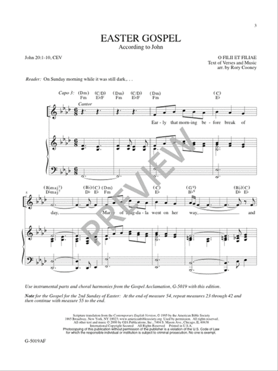Easter Gospels - F minor edition Flute scores gallery preview page 2