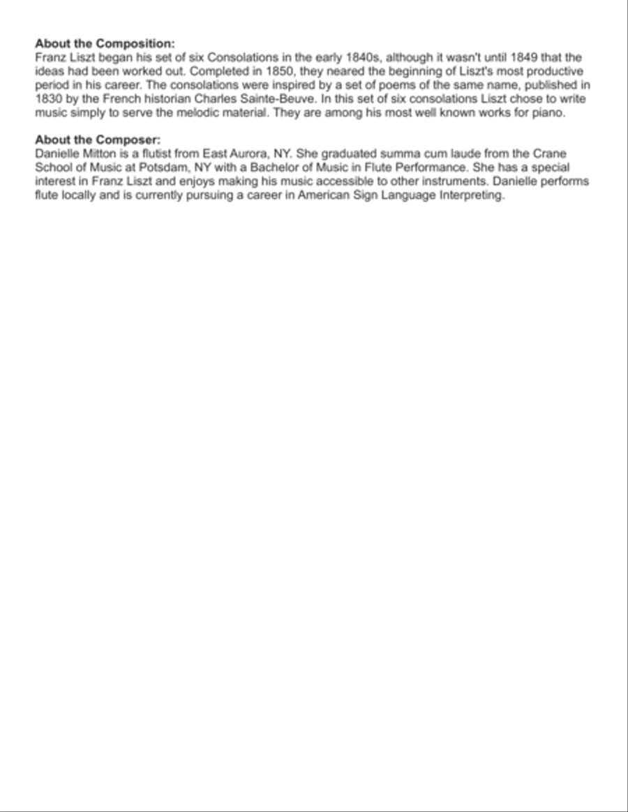 Two Consolations Flute Quartet scores gallery preview page 2