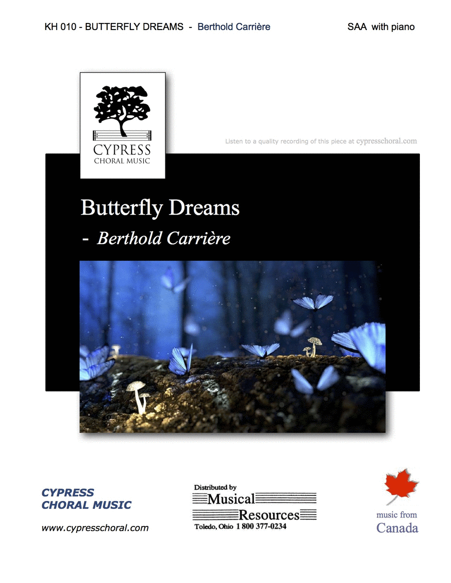 Butterfly Dreams Butterfly Dreams 4-Part scores gallery preview page 1