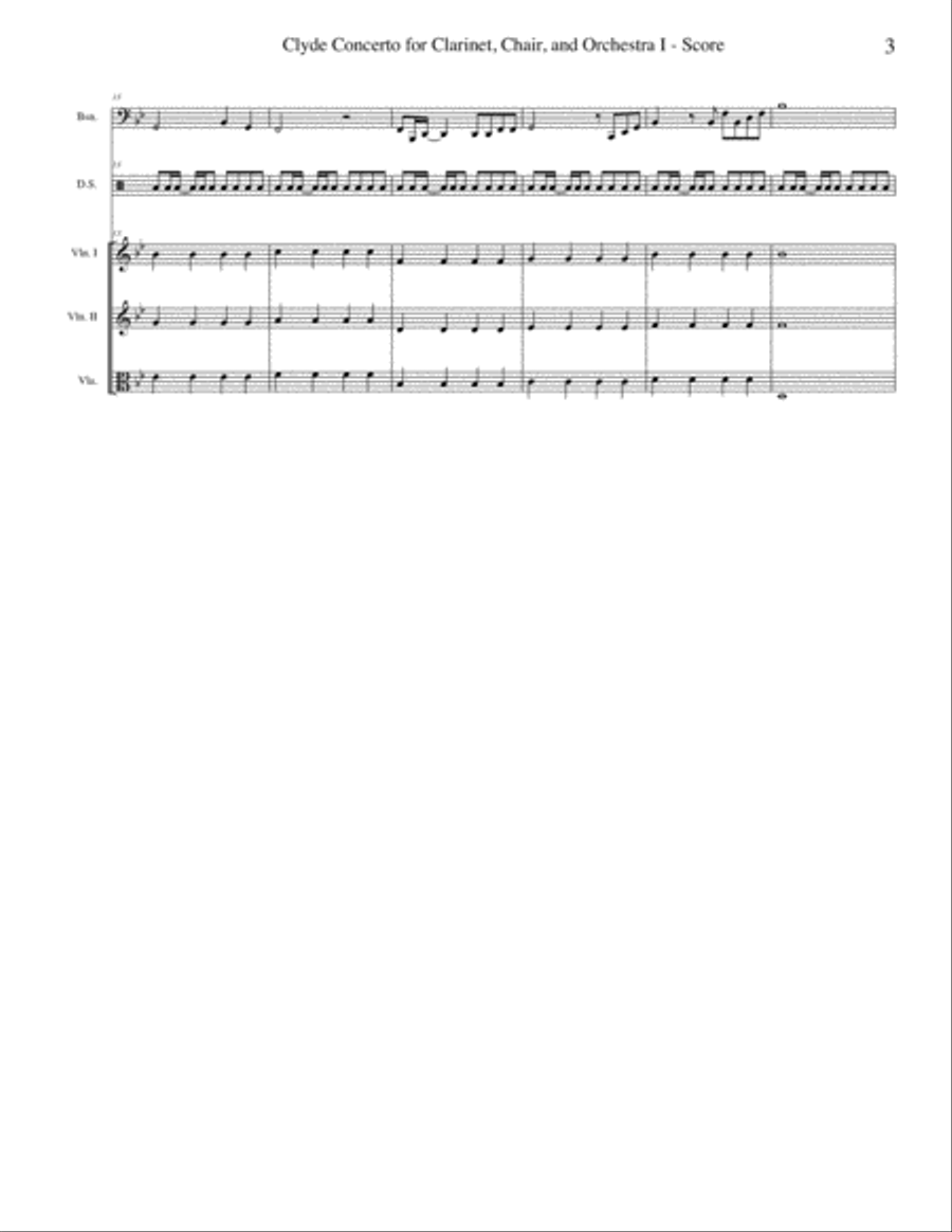Concerto for Clarinet, Chair, and Orchestra. Movement I. Allegro. Full Orchestra scores gallery preview page 5
