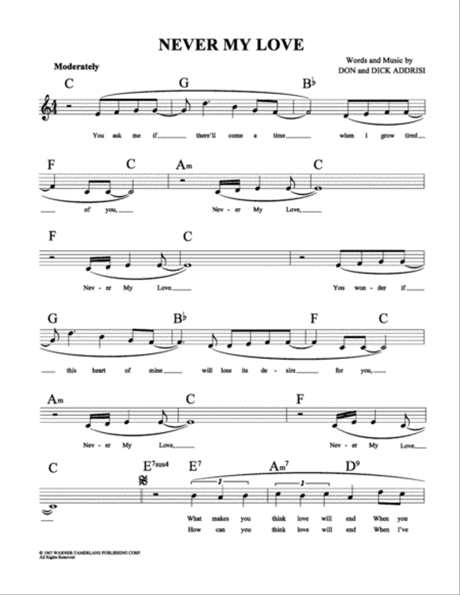 Never My Love School and Community scores gallery preview page 2
