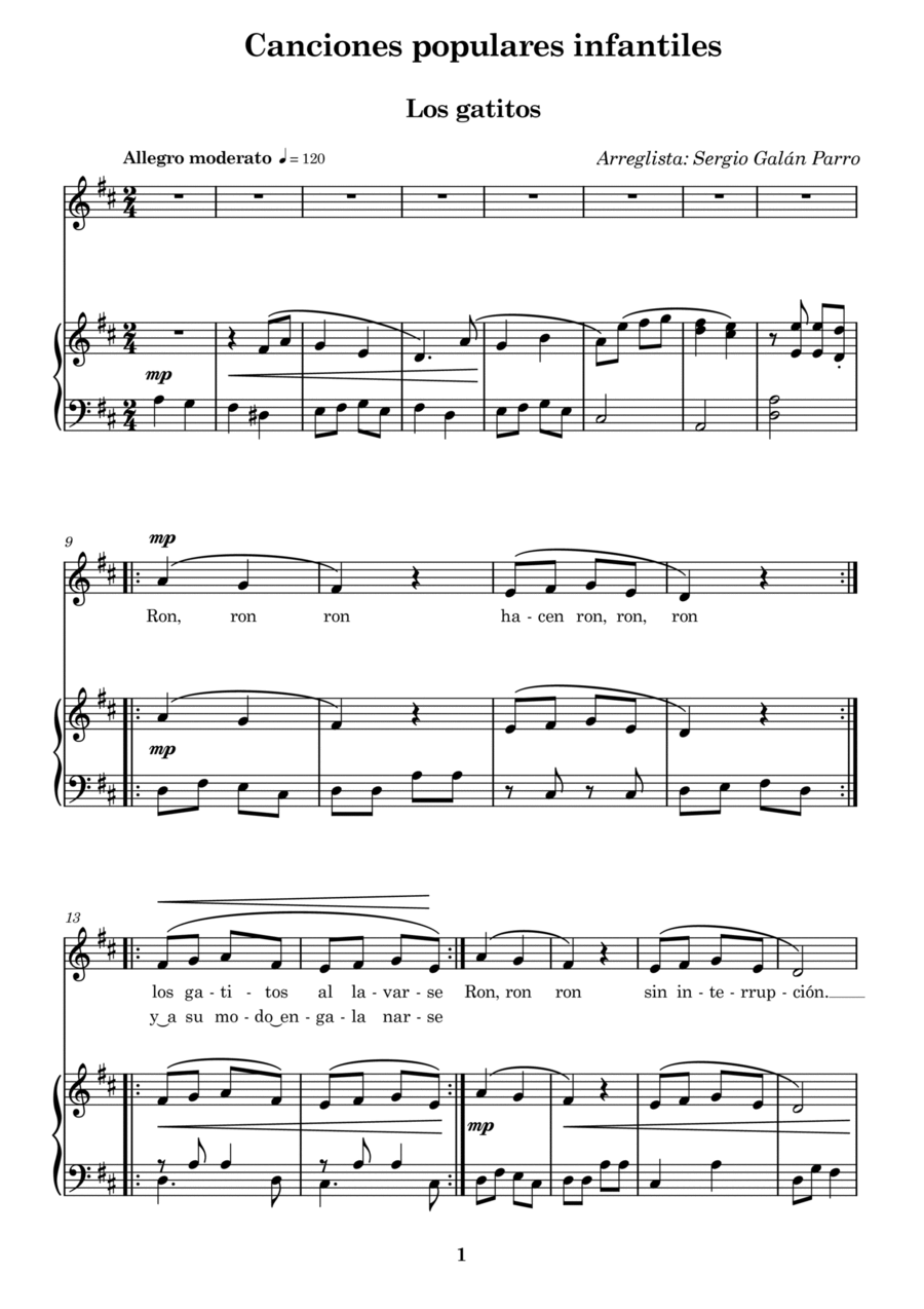 Los gatitos Voice scores gallery preview page 1