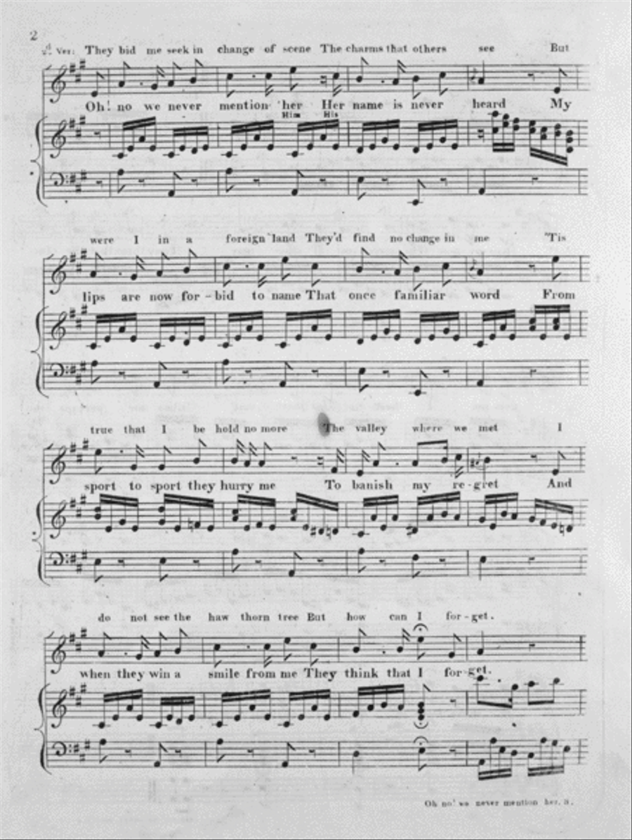 Oh! No, We Never Mention Her Voice scores gallery preview page 2