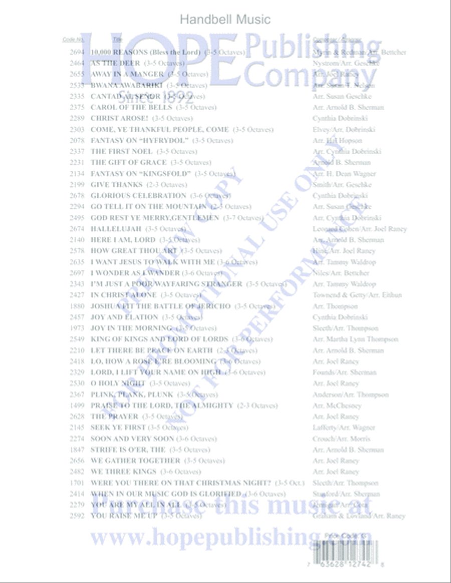 Easter Bells 5-Octaves scores gallery preview page 8
