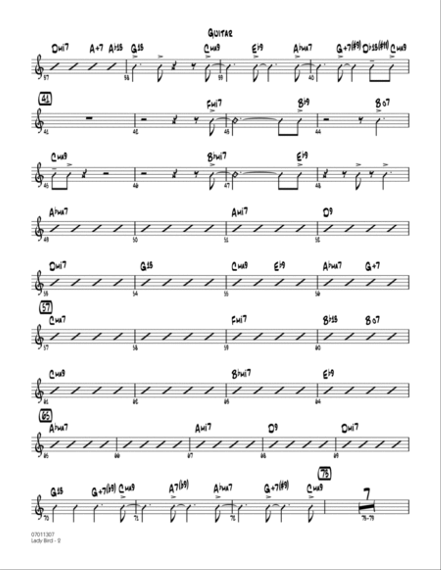 Lady Bird - Guitar Part scores gallery preview page 2