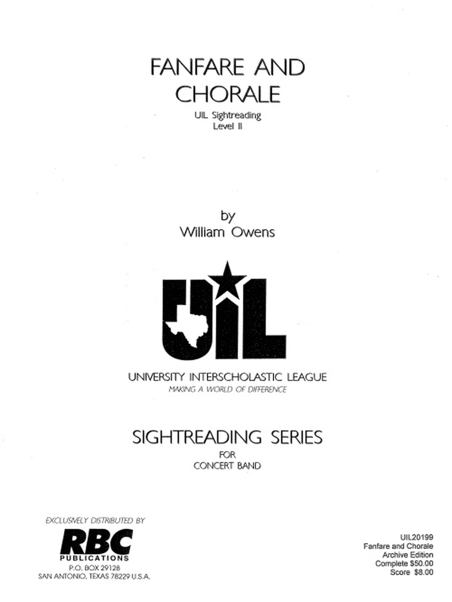 Fanfare And Chorale Fanfare And Chorale Concert Band scores gallery preview page 1