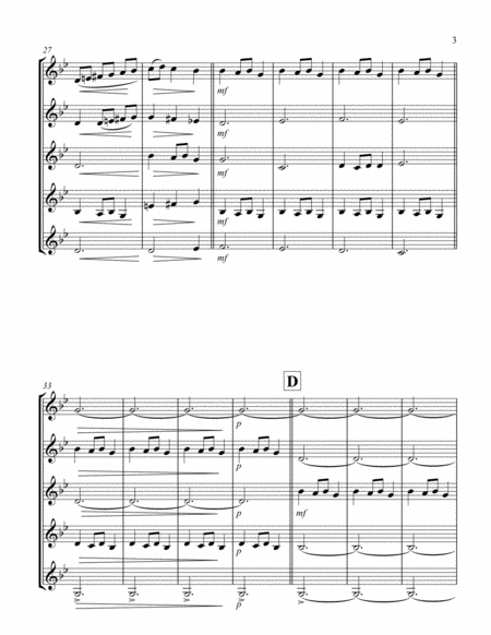 Carol of the Bells (F min) (Clarinet Quintet) image number null