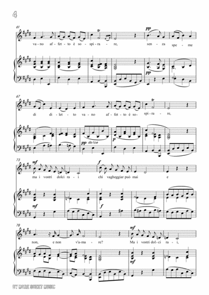 Bononcini-Per la gloria d'adorarvi in E Major,for voice and piano image number null