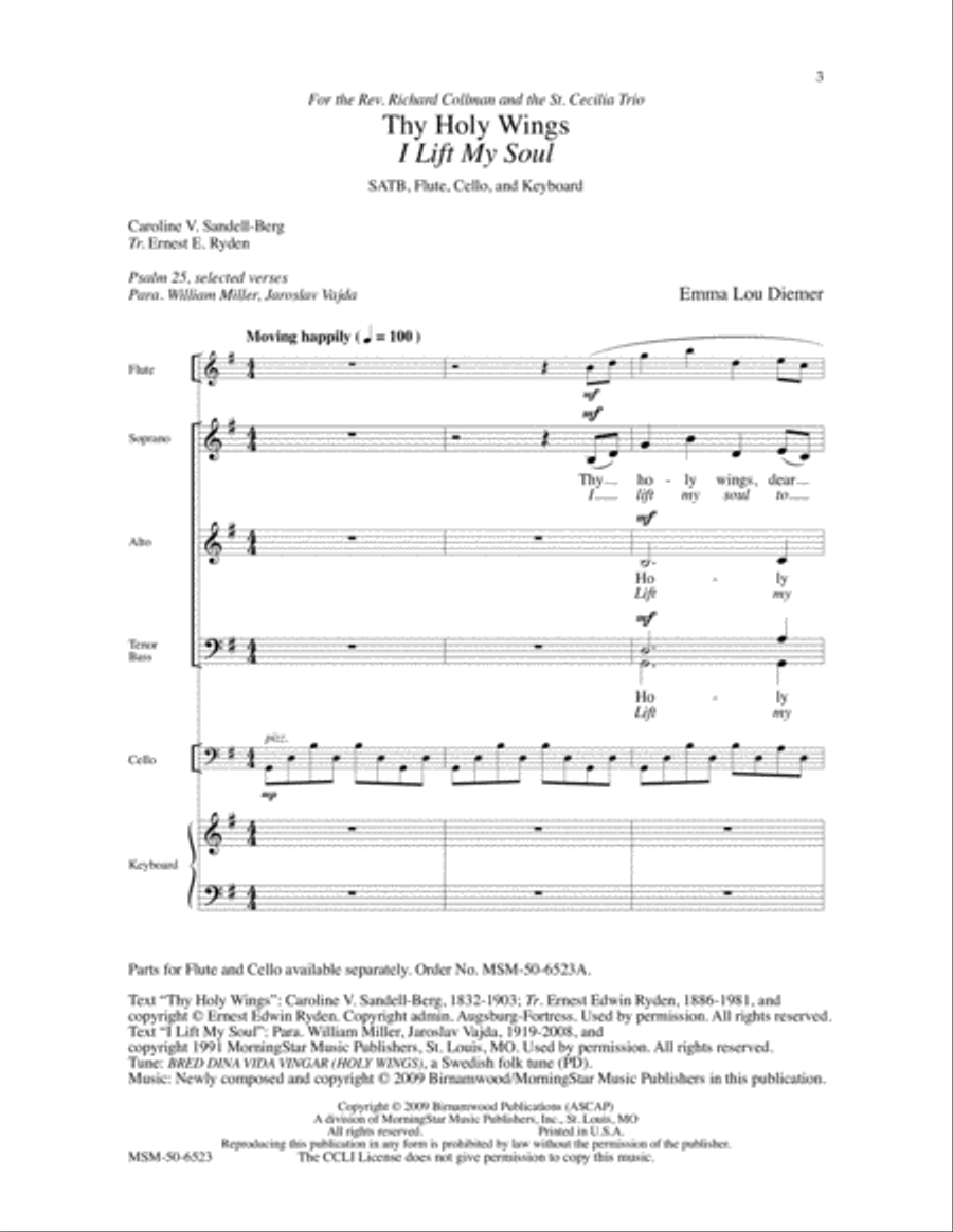 Thy Holy Wings (Choral Score) image number null