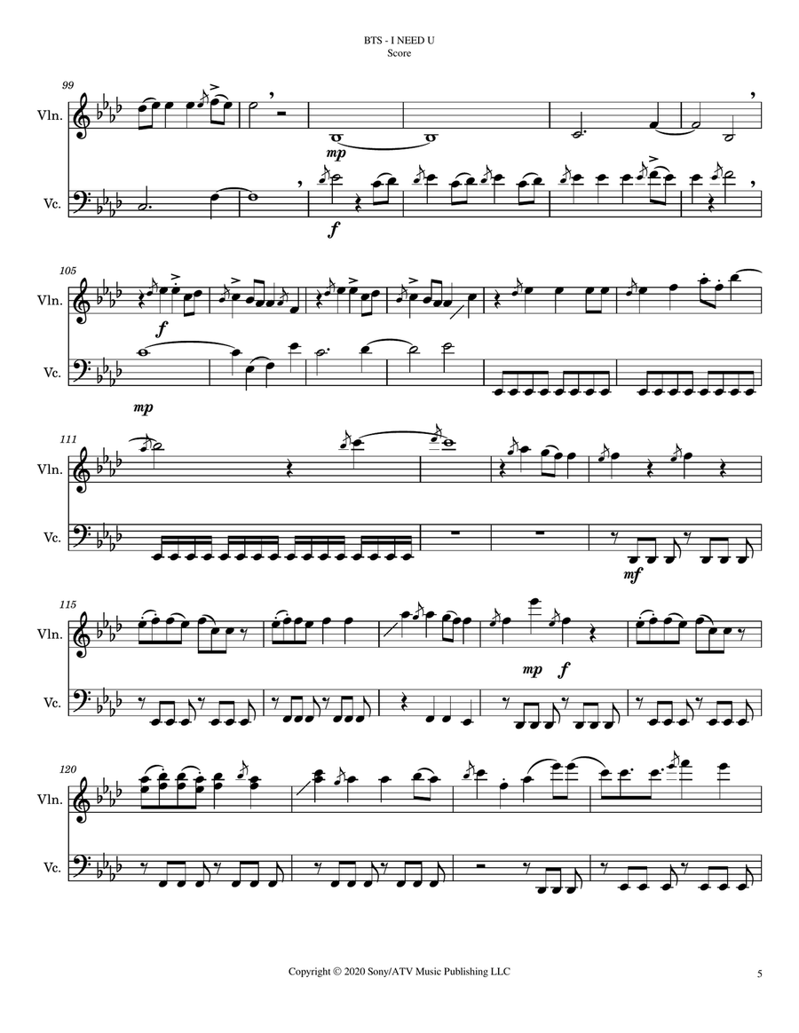 I Need U String Duet scores gallery preview page 5