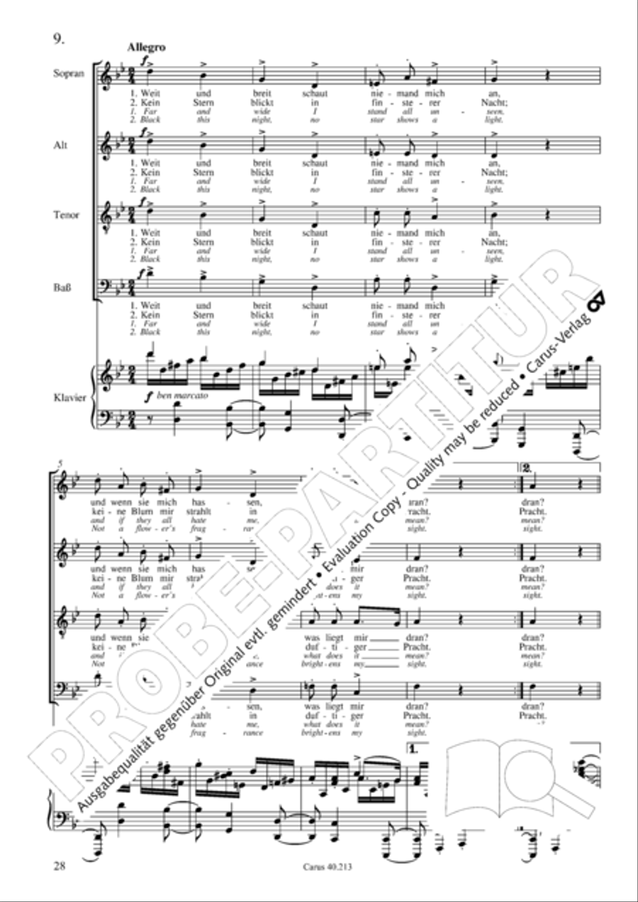 Zigeunerlieder op. 103 Choir scores gallery preview page 29
