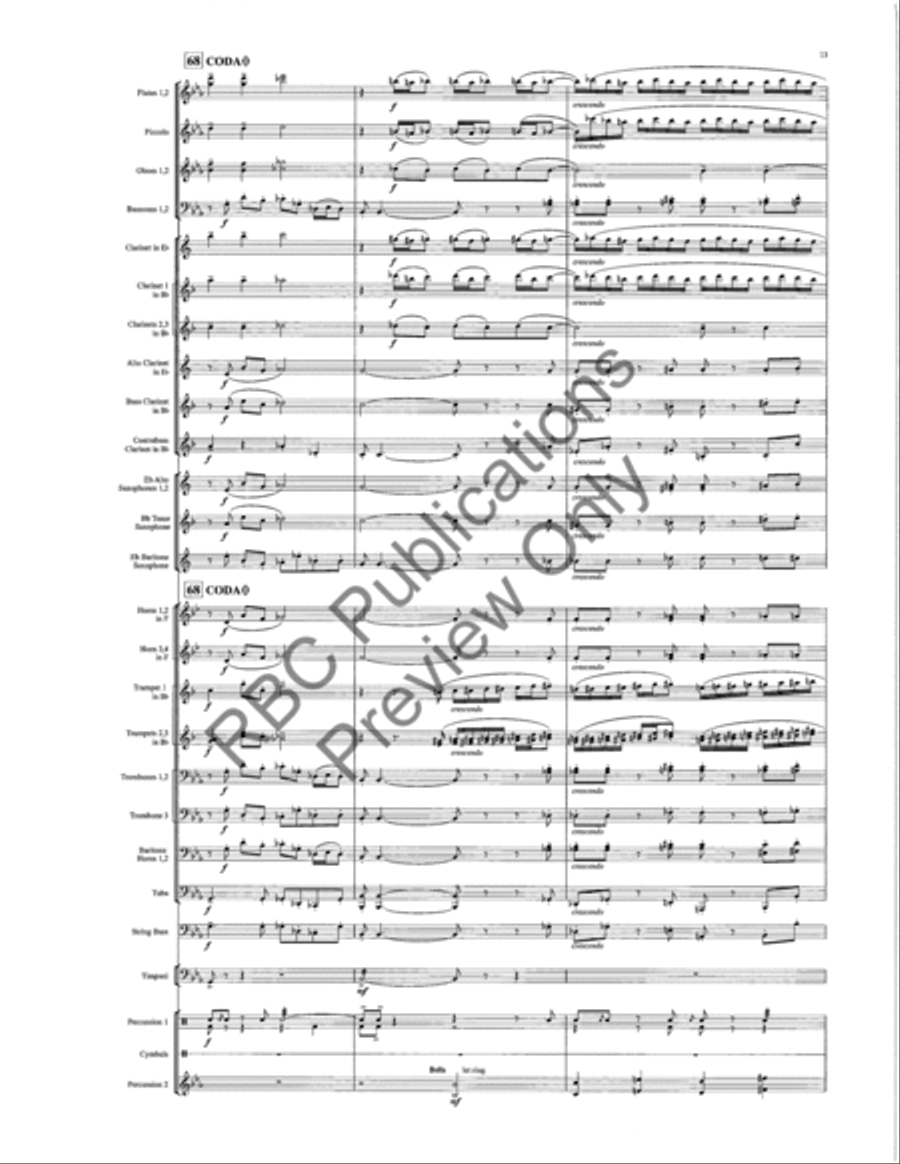 Honor And Glory Honor And Glory Concert Band scores gallery preview page 14