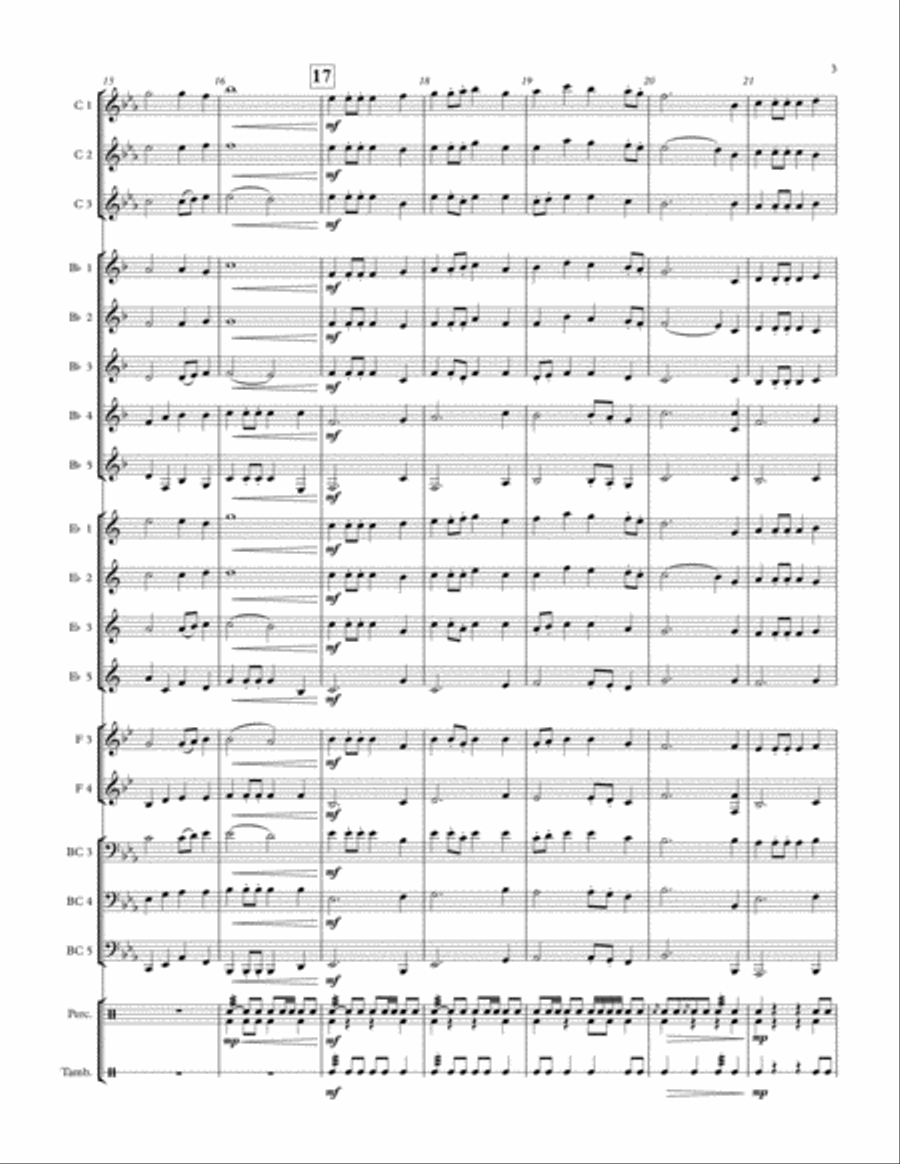 Majesty - for adaptable quintet Concert Band scores gallery preview page 3
