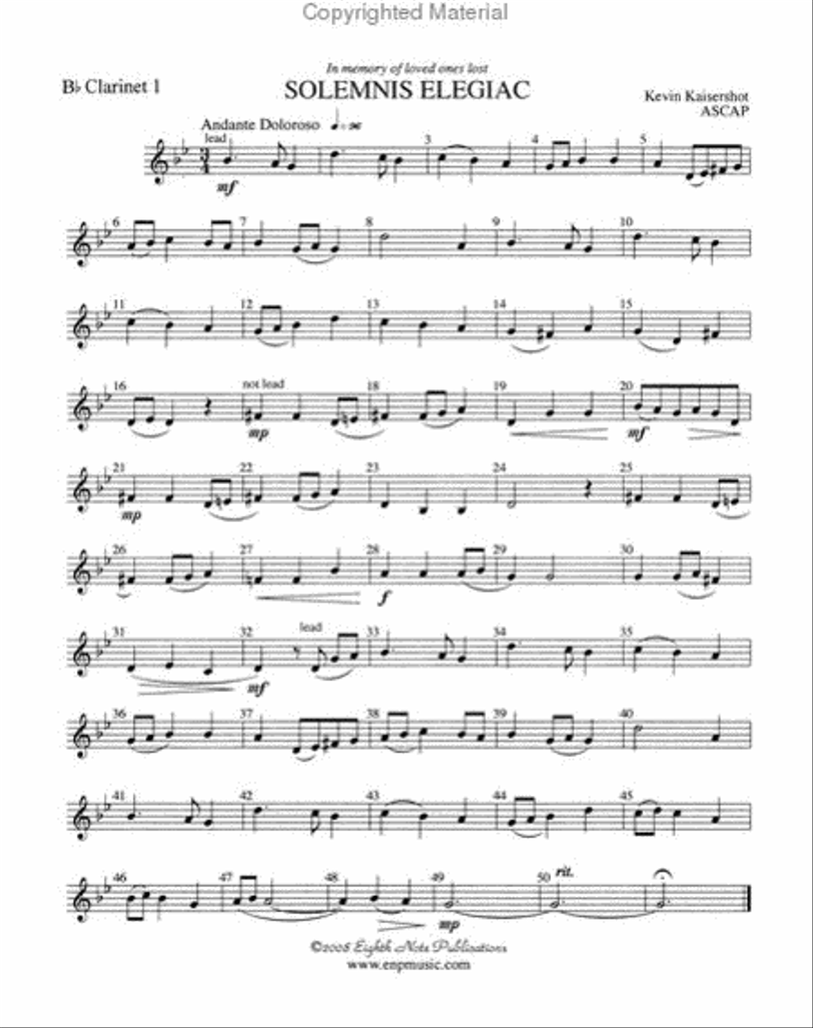 Solemnis Elegiac Small Ensemble scores gallery preview page 4