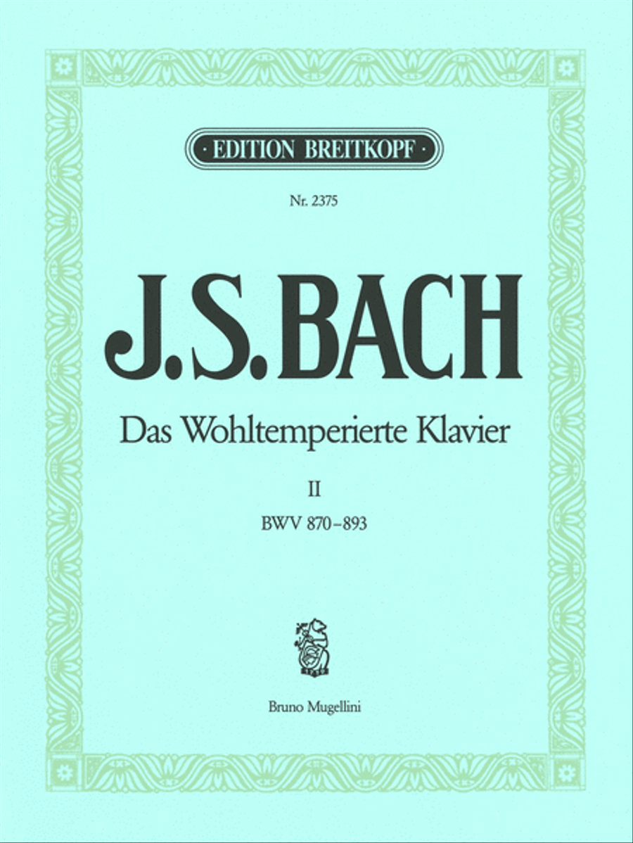 The Well-tempered Clavier Piano Solo scores gallery preview page 1