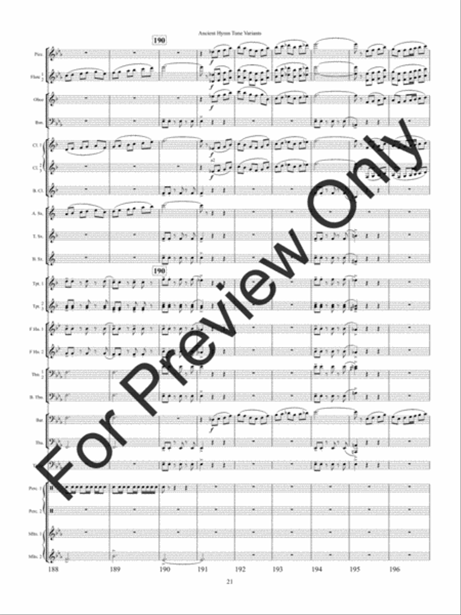 Ancient Hymn Tune Variants Concert Band scores gallery preview page 24