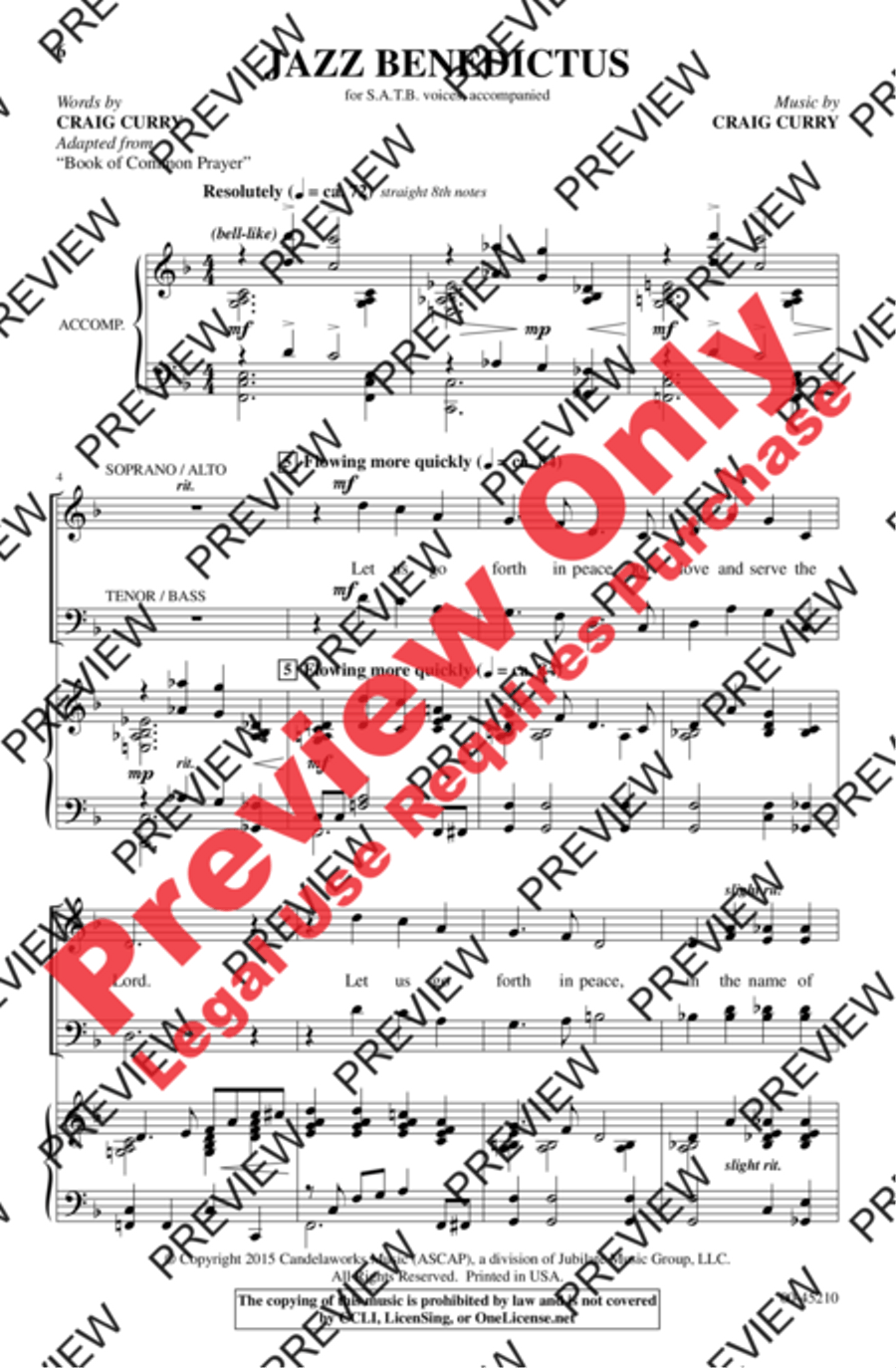 Jazz Introit and Benedictus 4-Part scores gallery preview page 6