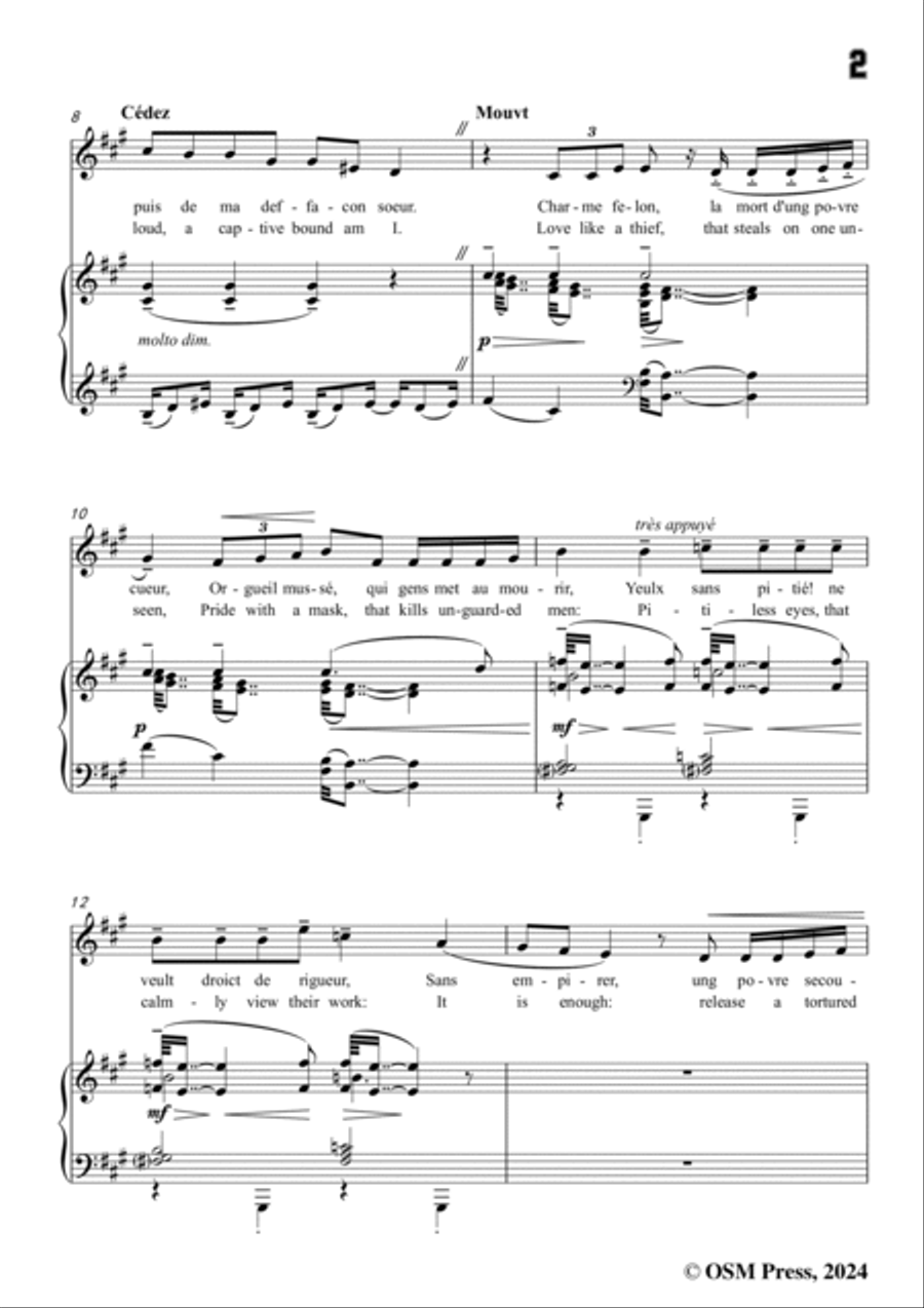 Debussy-Ballade de Villon à s'Amye(Faulse beauté qui tant me couste cher),in f sharp minor,CD 126 No Voice scores gallery preview page 3