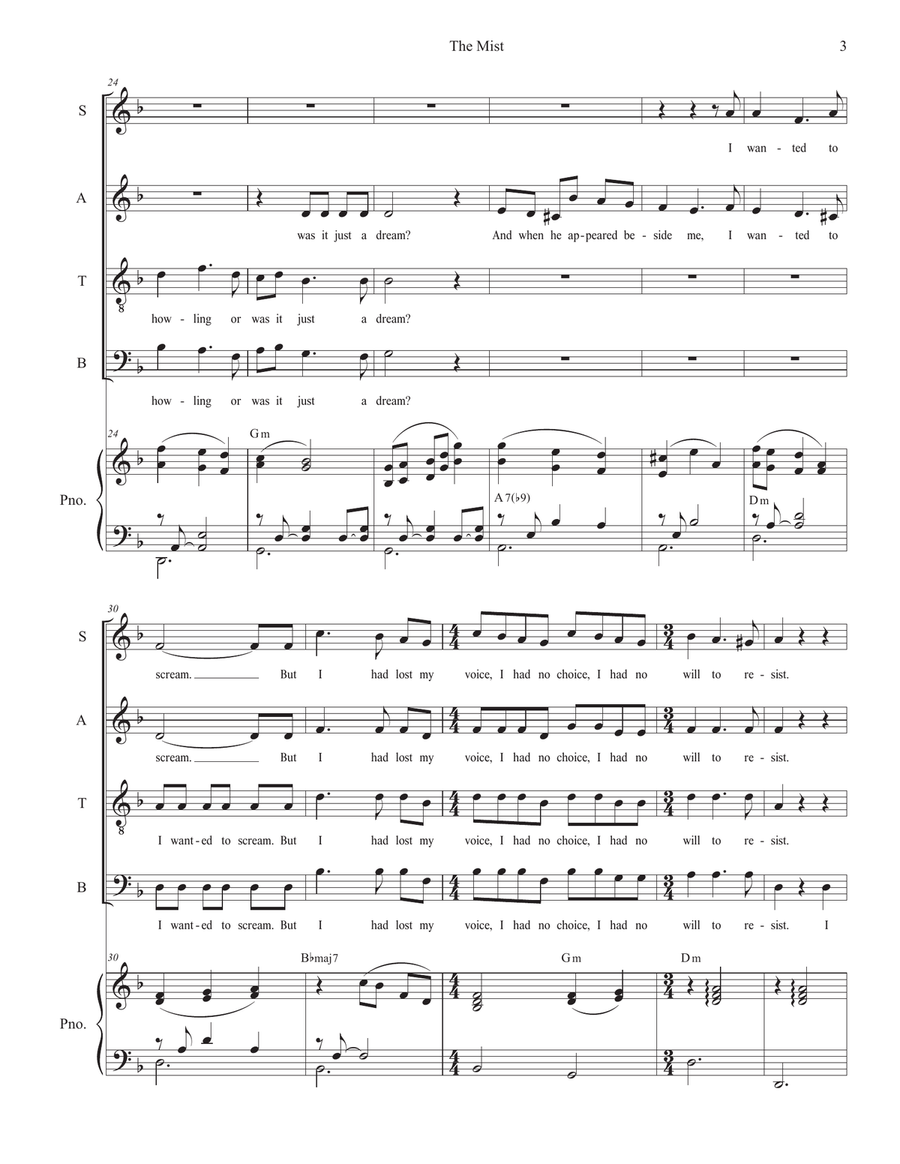The Mist 4-Part scores gallery preview page 3