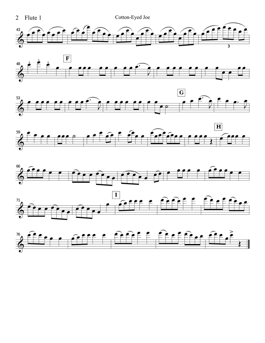 Cotton-Eyed Joe for Woodwind Duets Woodwind Duet scores gallery preview page 2
