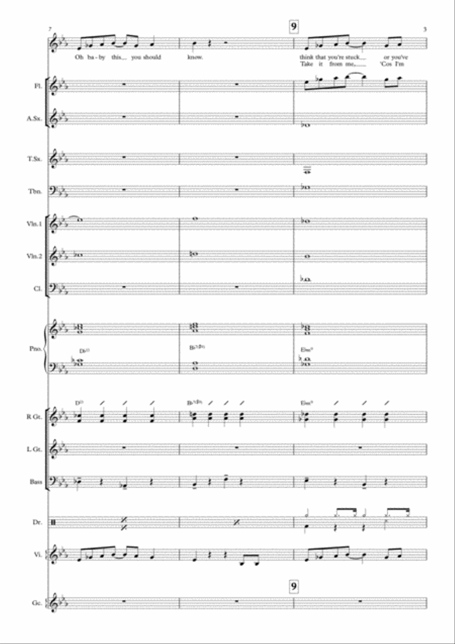 COOL CAT 'Alice in Wonderland' Song for Show Bands Large Ensemble scores gallery preview page 5