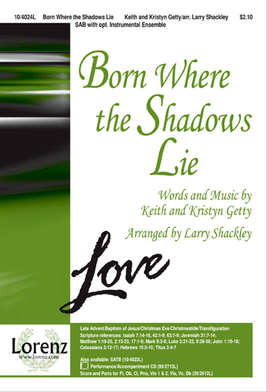 Born Where the Shadows Lie 3-Part scores gallery preview page 1