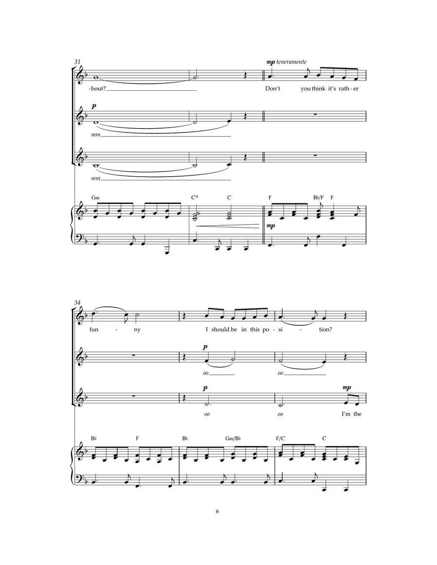 I Don't Know How To Love Him (from Jesus Christ Superstar) (arr. Jeremy Birchall) SSA scores gallery preview page 6