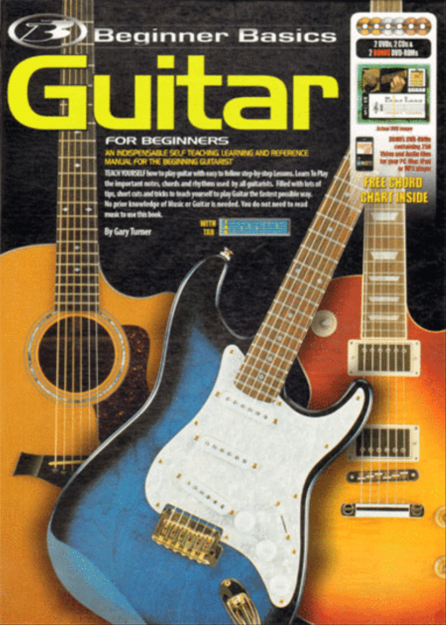 Beginner Basics Guitar for Beginners Book/2CDs/2DVDs plus 2 Bonus DVDs Easy Guitar scores gallery preview page 1