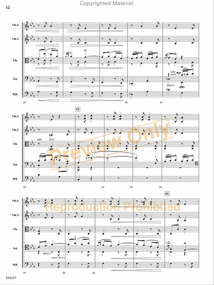 Menuet and Rigaudon String Orchestra scores gallery preview page 13