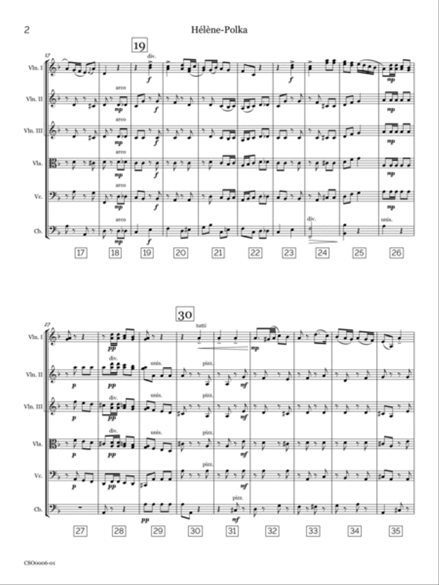 Hélène Polka Hélène Polka String Orchestra scores gallery preview page 5