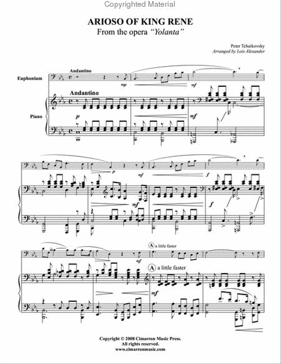 Arioso of King Rene Arioso of King Rene Euphonium scores gallery preview page 2
