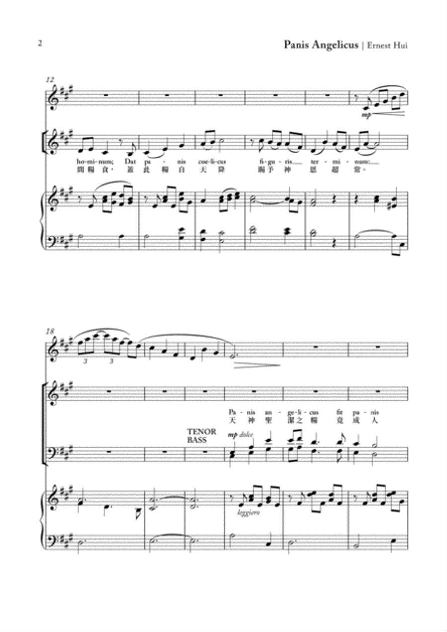 Panis Angelicus (2012) 4-Part scores gallery preview page 2