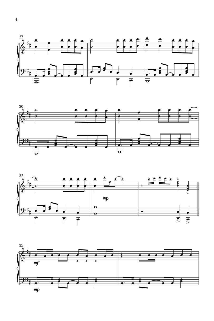 Heavy Is The Crown Piano Solo scores gallery preview page 4