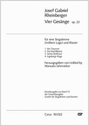 Book cover for Vier Gesange op. 22