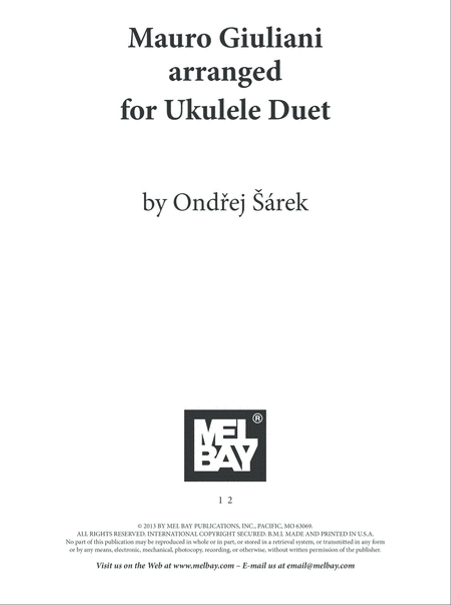 Mauro Giuliani arranged for Ukulele Duet Ukulele scores gallery preview page 2