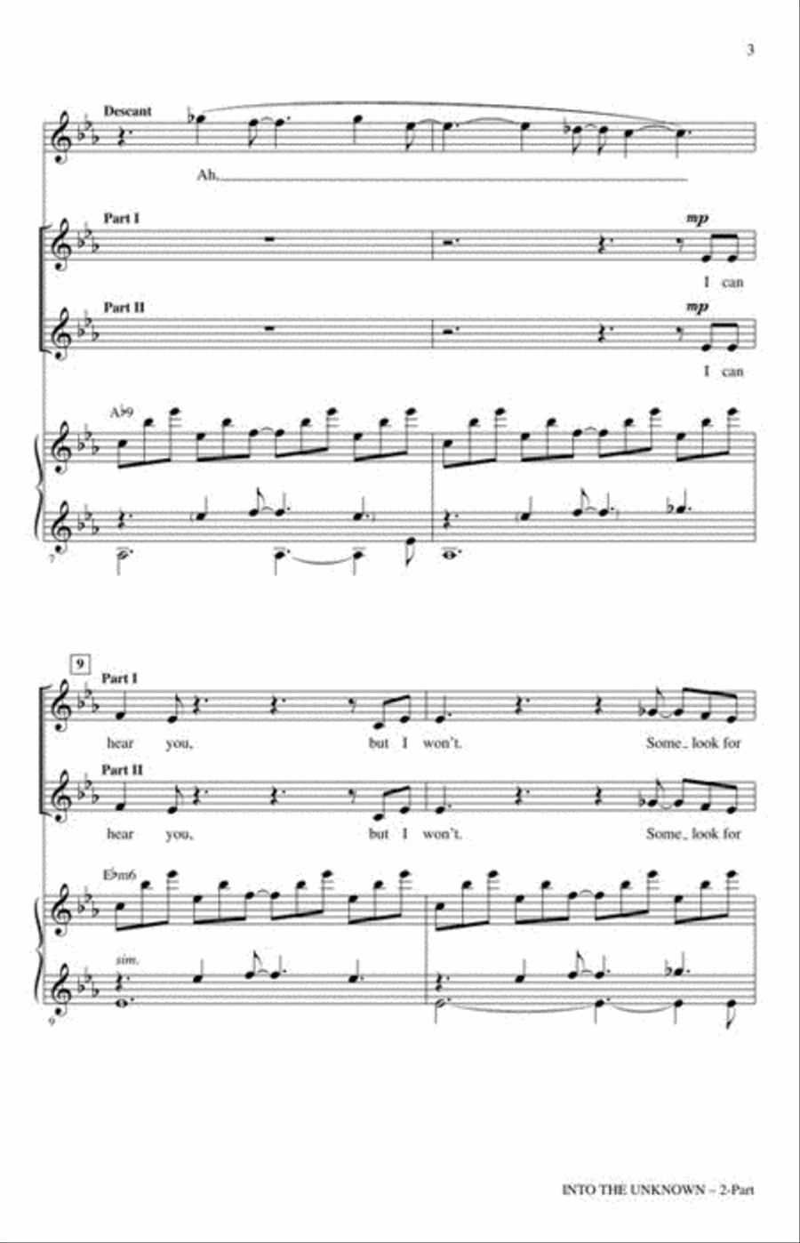 Into the Unknown 2-Part scores gallery preview page 4