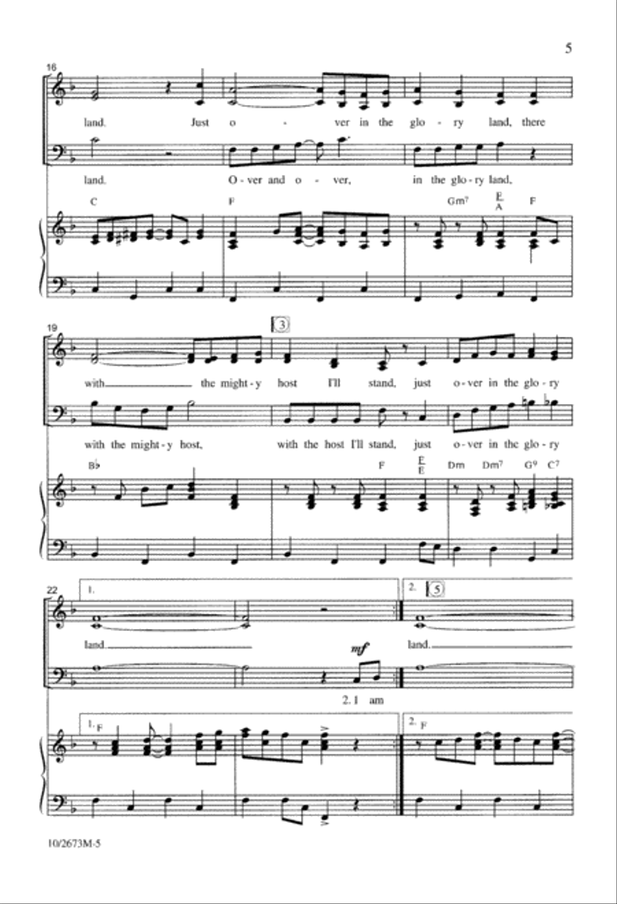 Just Over in Glory Land Just Over in Glory Land 3-Part scores gallery preview page 6