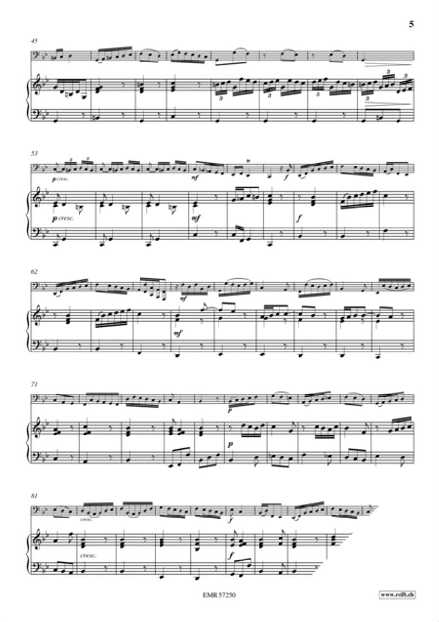 Sonata No. 1 Tuba scores gallery preview page 6