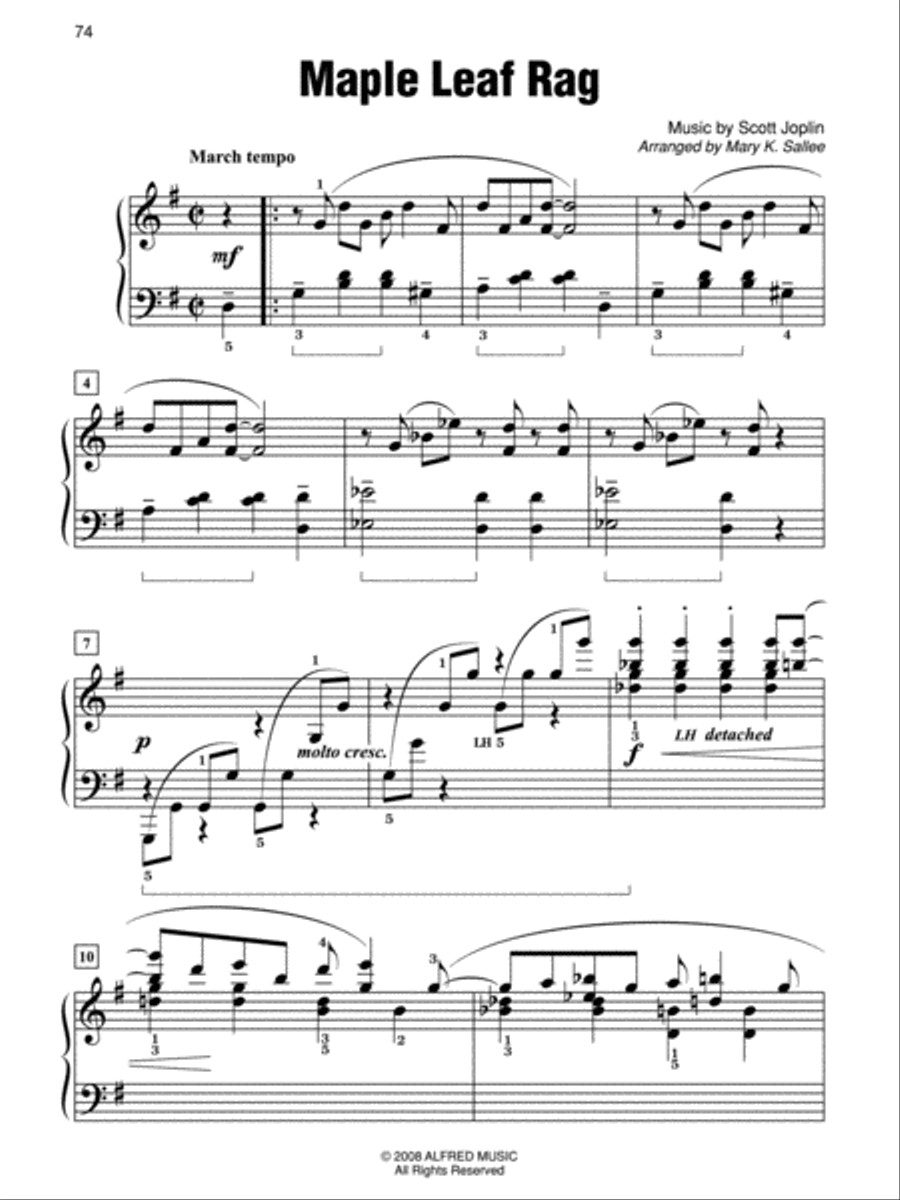 Simply Joplin Easy Piano scores gallery preview page 6