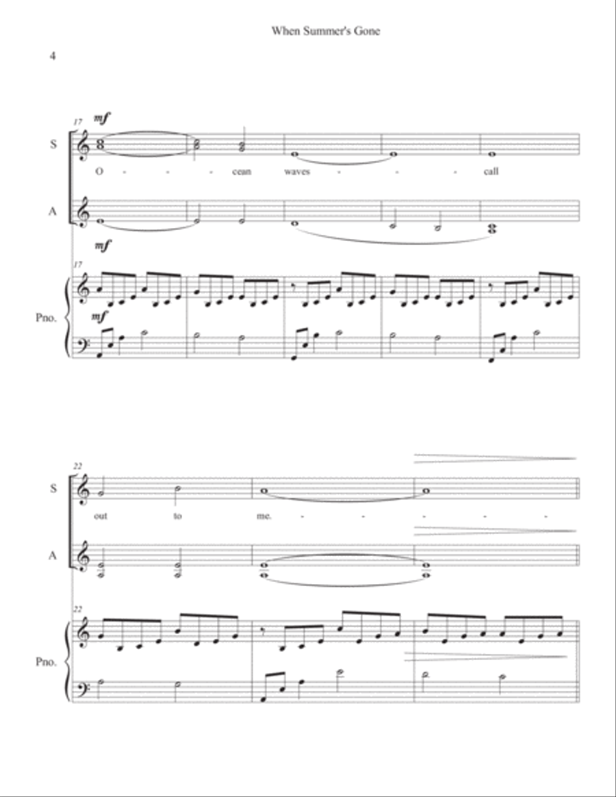 When Summer's Gone SSAA scores gallery preview page 4