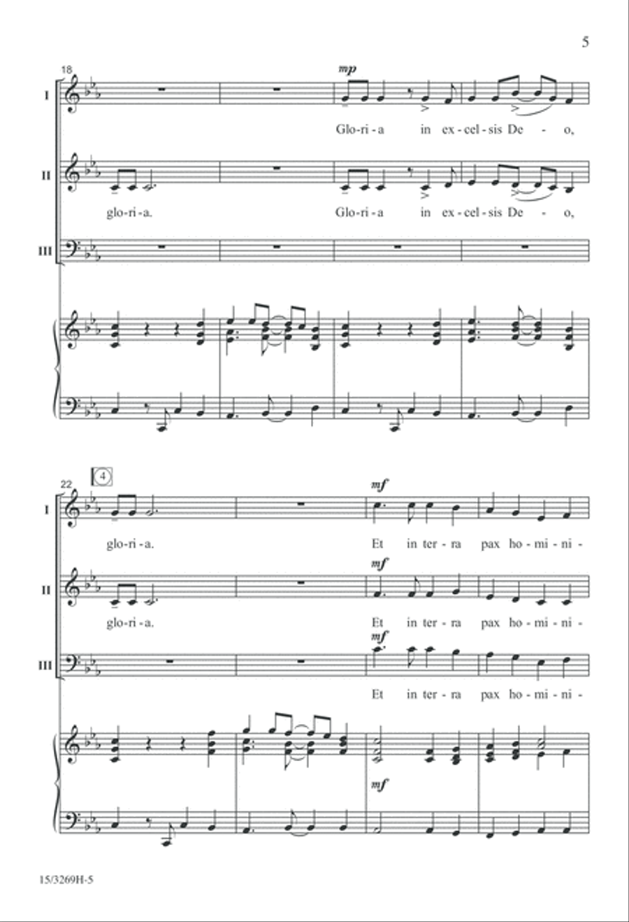 Festival Gloria 3-Part scores gallery preview page 5