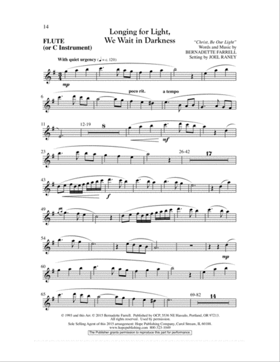 Longing for Light, We Wait in Darkness 4-Part scores gallery preview page 15