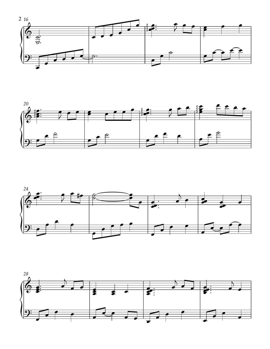 We Gather Together (Intermediate Piano Solo) Piano Solo scores gallery preview page 4