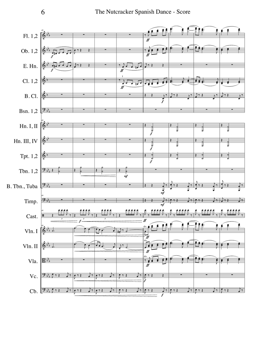 Spanish Dance from The Nutcracker for Full Orchestra Full Orchestra scores gallery preview page 6