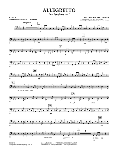 Allegretto (from Symphony No. 7) - Pt.5 - Trombone/Bar. B.C./Bsn.