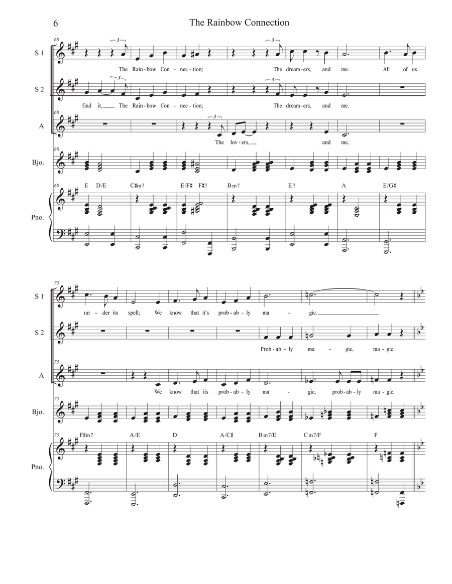 The Rainbow Connection SSA scores gallery preview page 6