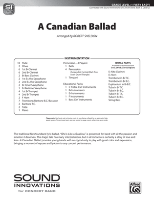 A Canadian Ballad: Score