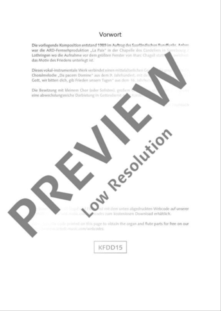 Da pacem, Domine 4-Part scores gallery preview page 3