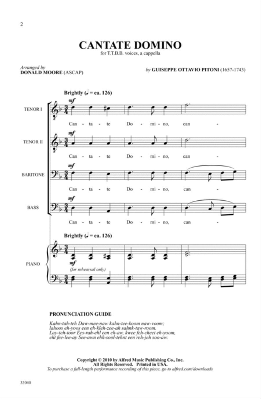 Cantate Domino TTBB scores gallery preview page 1