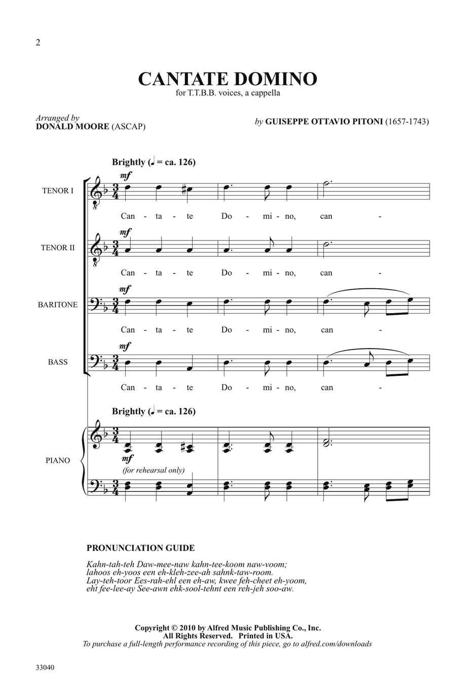 Cantate Domino